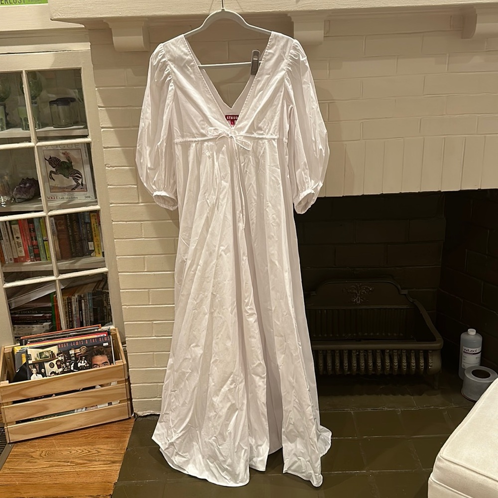 STAUD White Maxi Dress